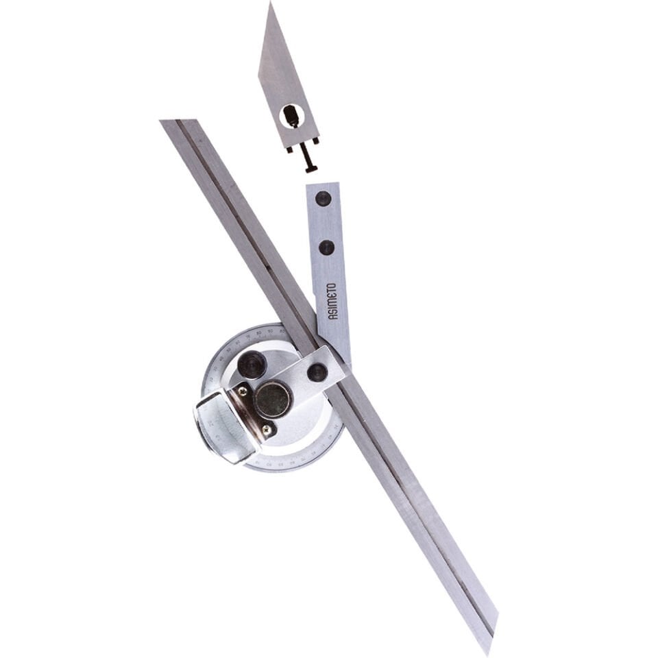 150mm AÇI ÖLÇER 1-ÇUBUK BÜYÜTEÇLİ