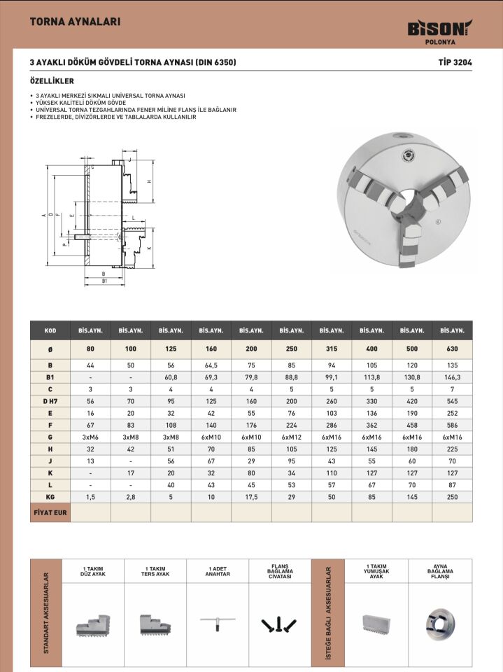 160x3 BISON TORNA AYNASI TİP3204