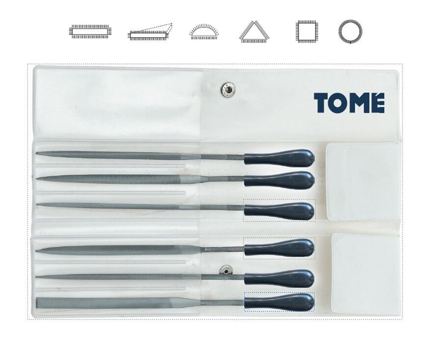 140mm TOME SAATÇİ EĞE TAKIMI SAPLI 6 PARÇA