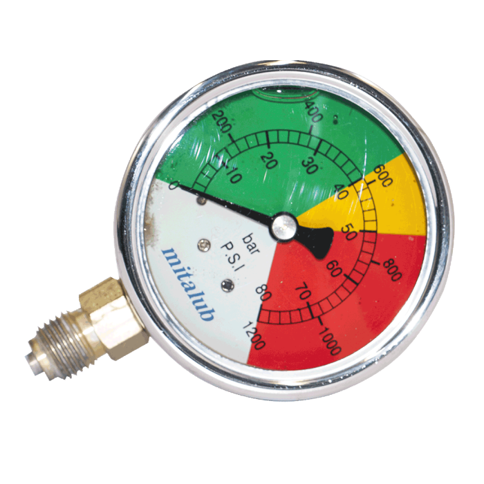 63 mm. 0-80 bar Tarım için Alttan Manometre