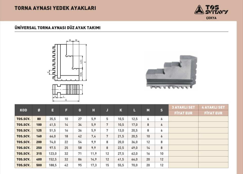 200x3 TOS DÜZ AYAK TAKIMI